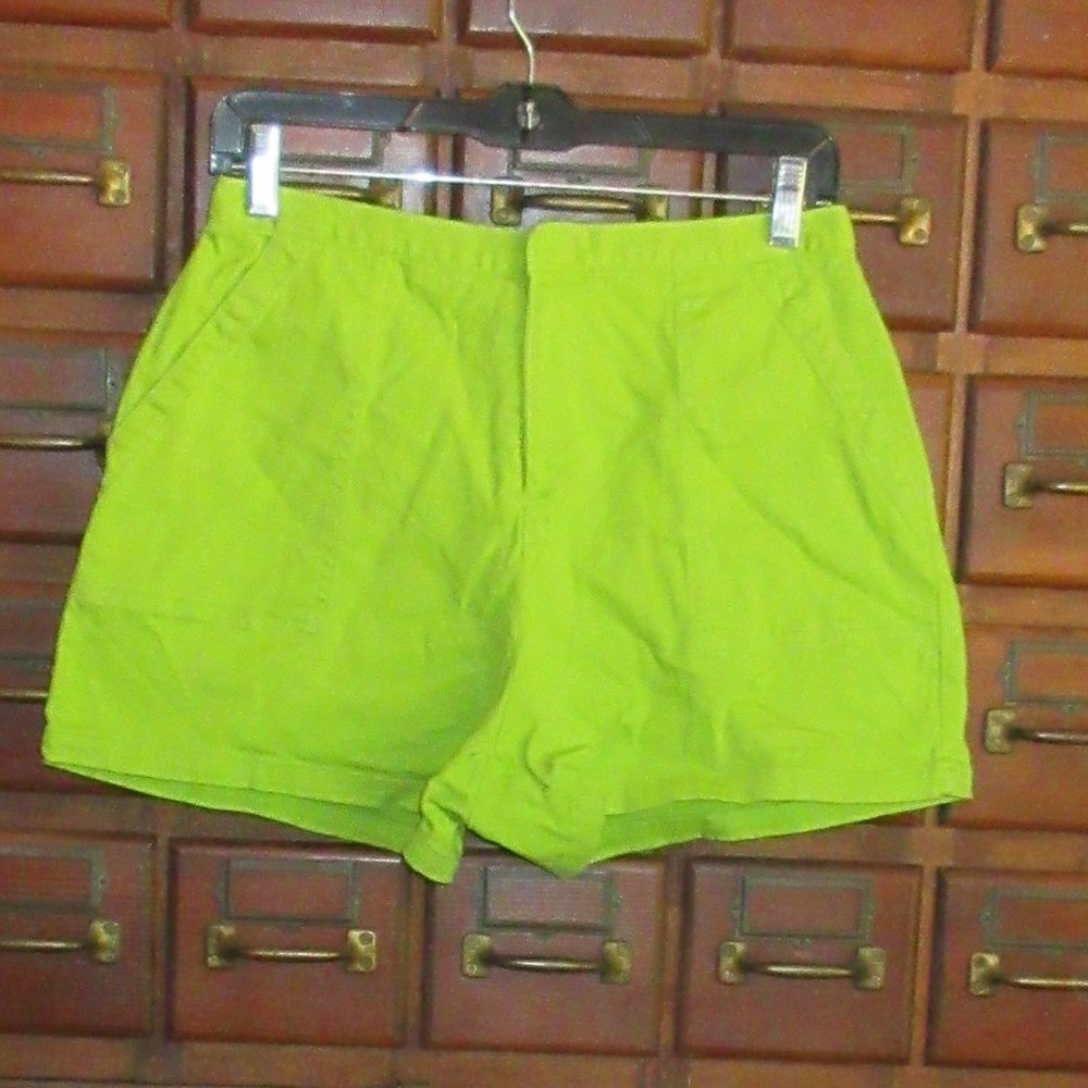 Lime Green Short Shorts Size 6